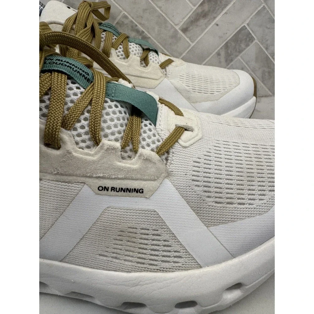 On Running Cloudrunner 2 Running Shoes Womens 8 Undyed Green Lace Up Sneakers